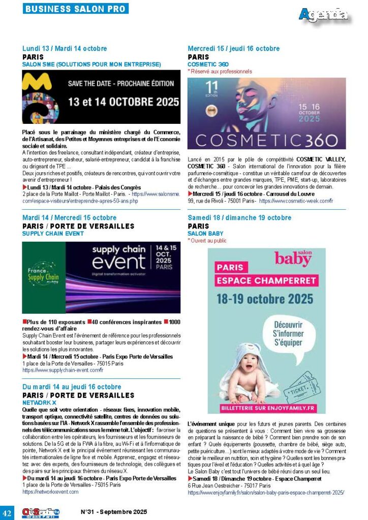 COSMETIC 360 - BUSINESS - SALON SME - SALON BABY - SUPPLY CHAIN EVENT